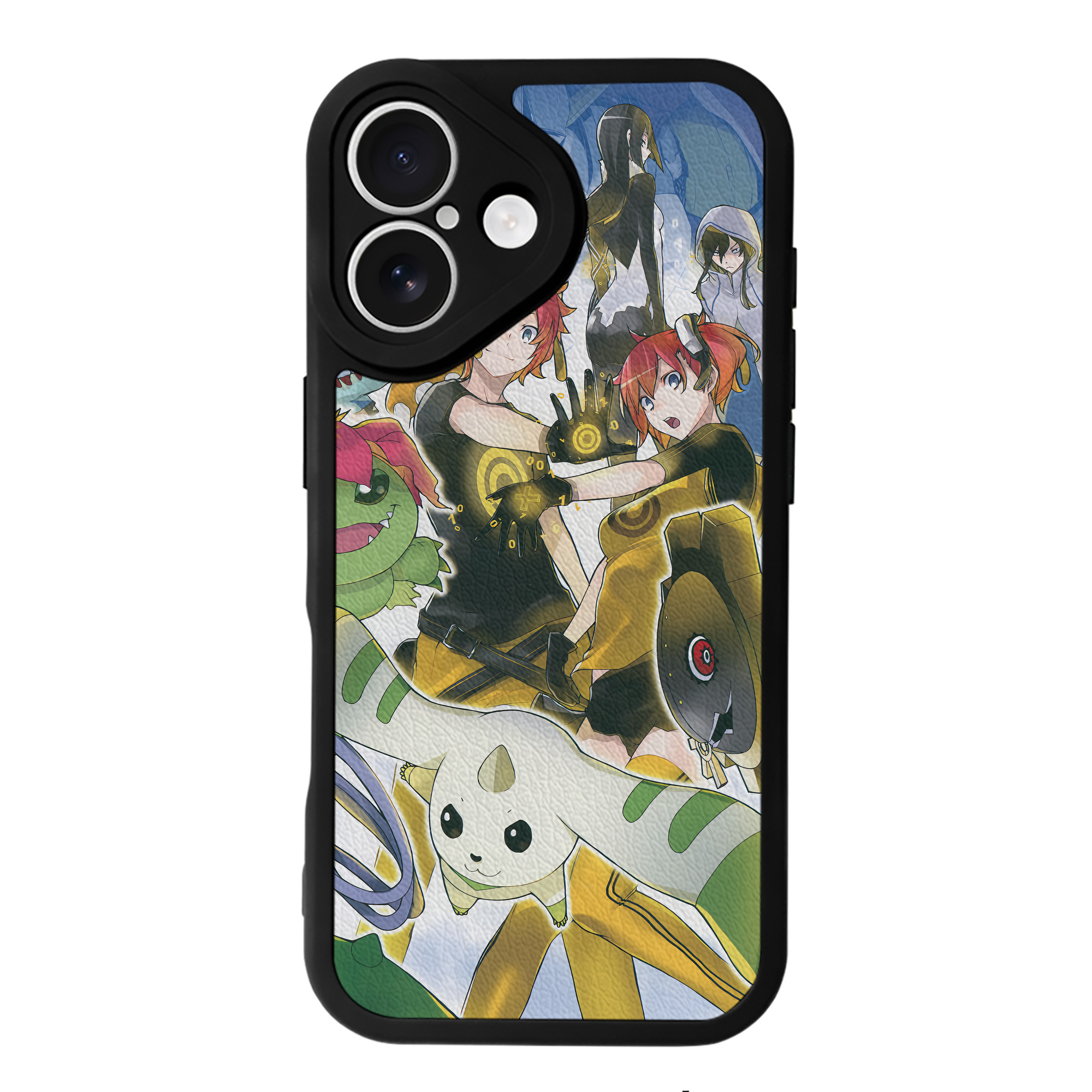 （画像用） Digimon デジタルモンスター/デジモン 【iPhone 16シリーズ対応】シリコンスマホケース（レザー調） 材質：シリコン
